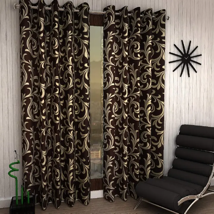 Tree printed multicolor curtain 5FT window set of 1_Brown  uploaded by Home max india on 7/22/2023