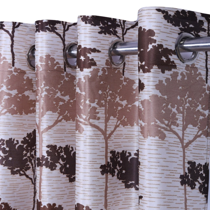 Allover multicolor tree printed  heavy polyester curtains 5FT window set of 1_Grey  uploaded by Home max india on 7/22/2023