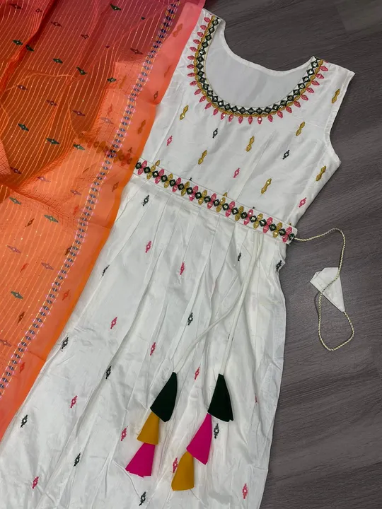 Chanderi cottan gown uploaded by business on 7/22/2023