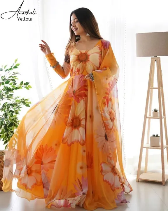Sunflower 🌻 Organza Dress uploaded by Rang Bhoomi on 7/22/2023