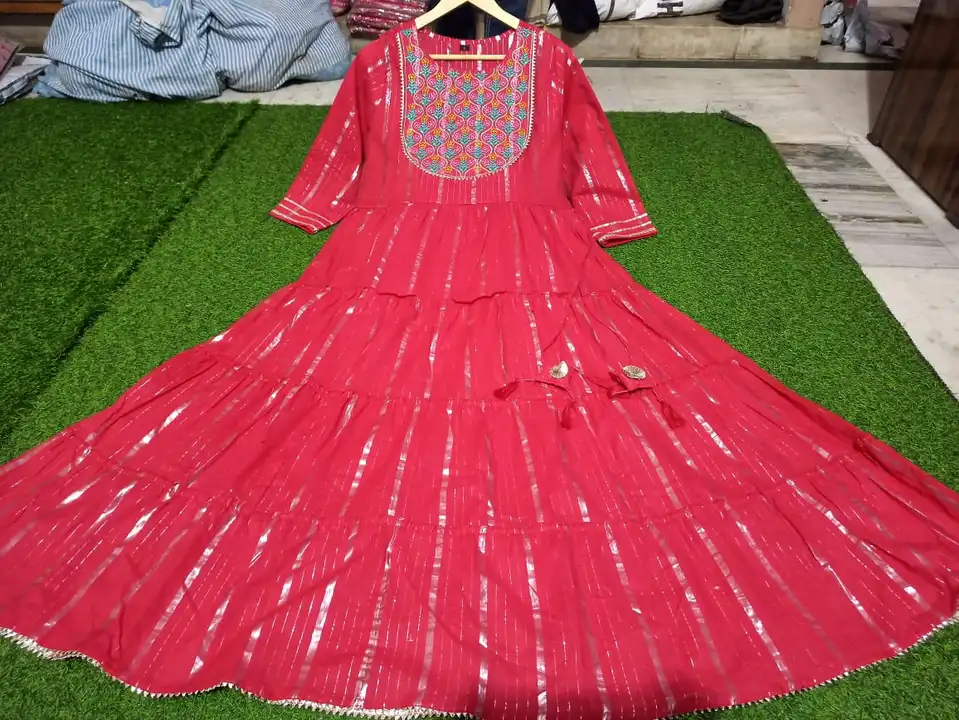 *Quality always superb* 

Premium Quality Cotton Lurex (with yoke + sleeves Embroidery and gota lace uploaded by JAIPURI FASHION HUB on 7/22/2023