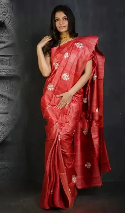 GHICHA BY TASSAR WITH EMBROIDERY WORK SAREE uploaded by S.N.COLLECTIONS  on 7/22/2023