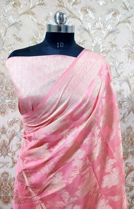 Banarasi daeyble semi jorjet silk saree  uploaded by Zainab fashion on 7/22/2023