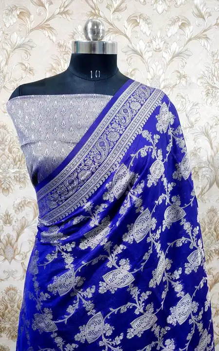 Banarasi daeyble semi jorjet silk saree  uploaded by Zainab fashion on 7/22/2023