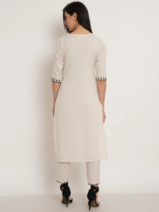 Embroidered Cotton Women kurta and Pant Set uploaded by CLOUDS ENTERPRISES on 7/22/2023
