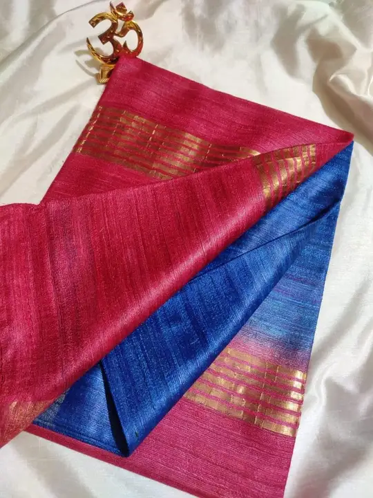 Pure Bhagalpuri Tusser Ghicha Silk Saree With Beautiful Blouse  uploaded by Kiran Textile on 7/22/2023