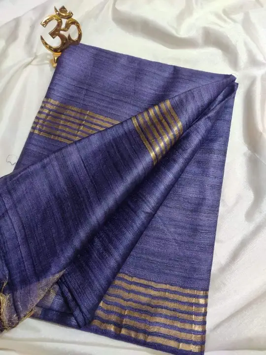 Pure Bhagalpuri Tusser Ghicha Silk Saree With Beautiful Blouse  uploaded by Kiran Textile on 7/22/2023