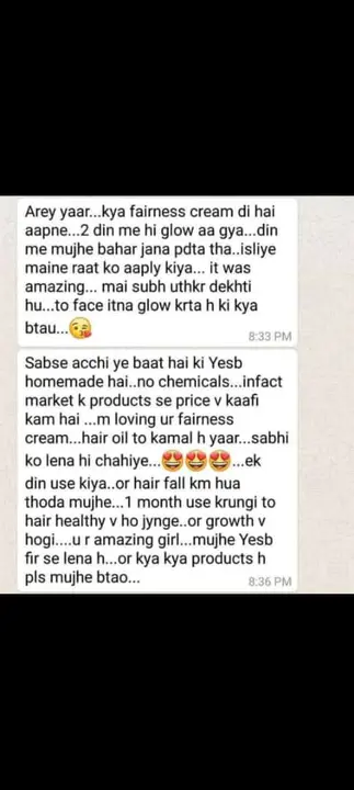 Post image Homemade fairness cream available
Cod available