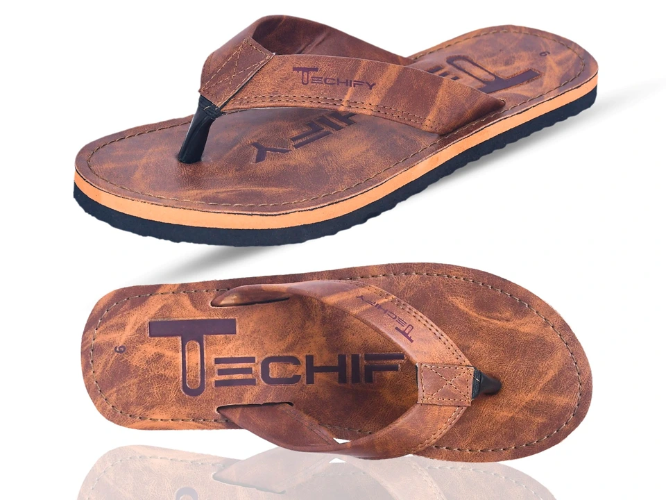 Techify mens slippers flipflop Tan color uploaded by business on 7/22/2023