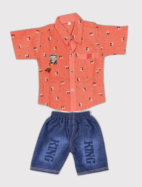 Kids shirts and jeans Shorts set  uploaded by Abjal dresses on 7/23/2023