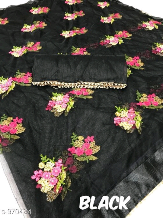 Women New Net Embroidery design Saree uploaded by Manshi Fashions on 7/23/2023