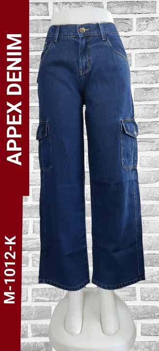 Flared cargo  uploaded by Ladies and men's denim jeans manufacturing on 7/23/2023