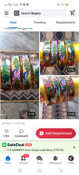 Post image I want 1-10 pieces of Peacock Bangles  at a total order value of 500. I am looking for I need this one below is the sample plz send me the details it's very urgent. Please send me price if you have this available.