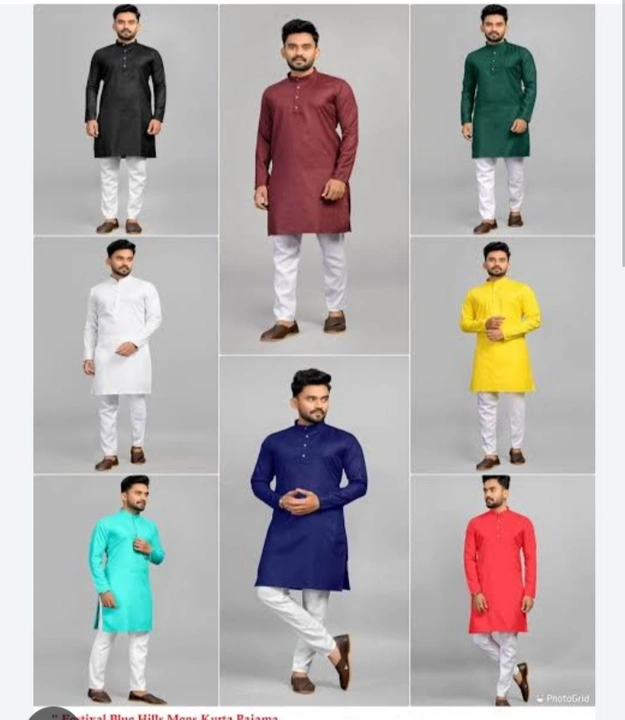 Mens premium quality kurta pyjama set. Pyjama with chain. And single box packing 34/44 size uploaded by Shree gurudev collection on 7/23/2023