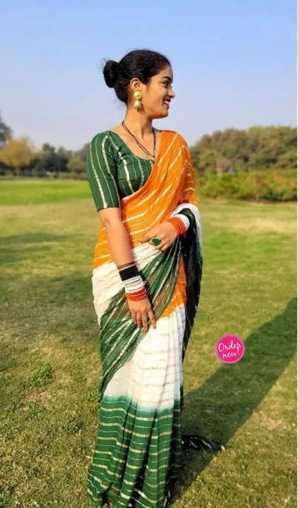 tricolor saree  uploaded by Divya Fashion on 7/23/2023