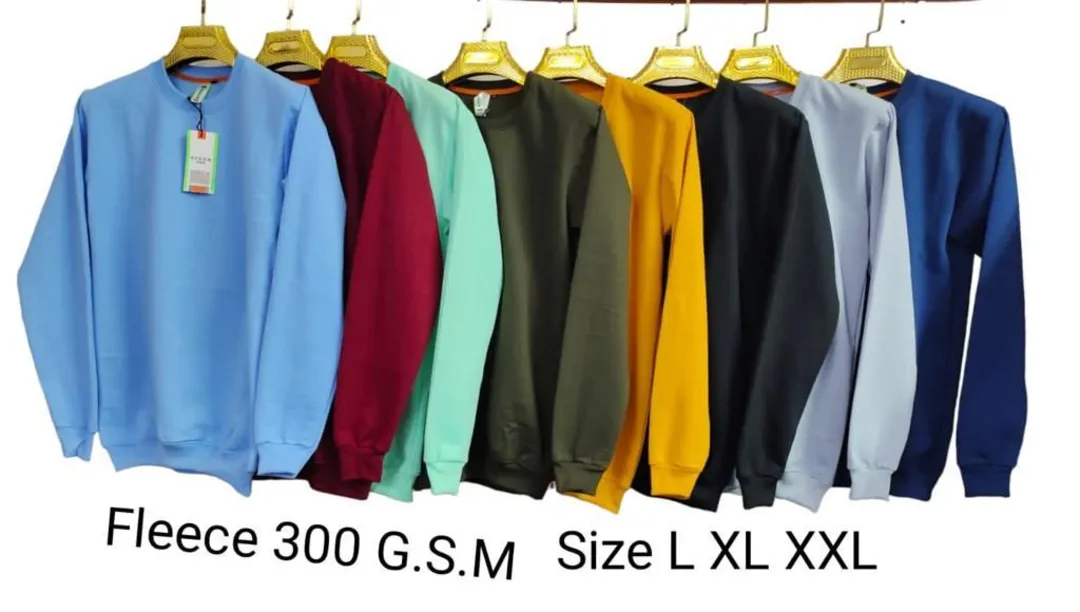 FLEECE FABRIC 280GSM SIZE.L-XL-XXL uploaded by Amaan garments  on 7/23/2023