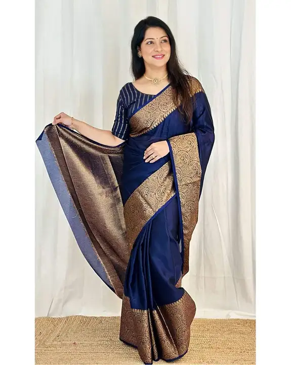 Pure katan staple vanrasi saree  uploaded by business on 7/23/2023