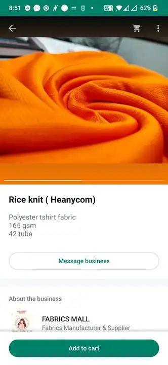 Polyester rice knit fabric uploaded by business on 7/23/2023