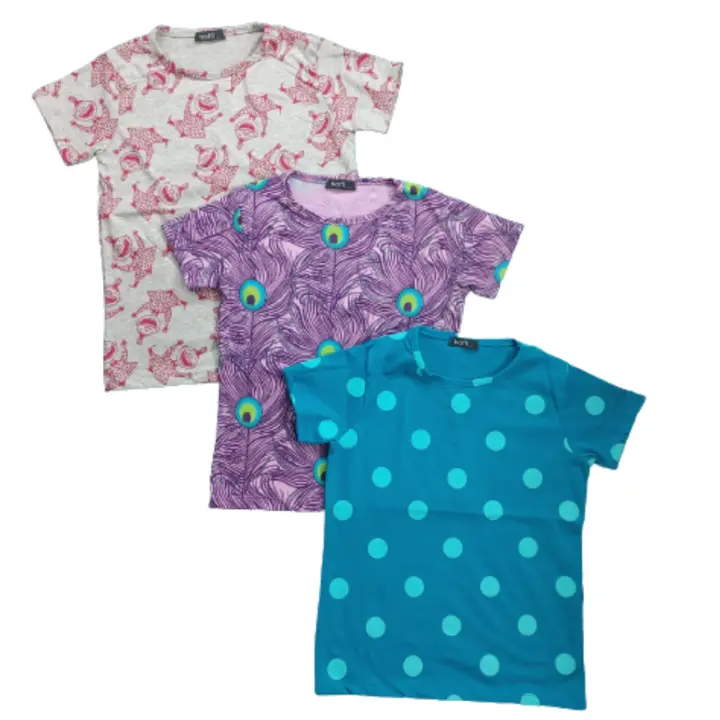 Girls kids Tshirt Pack Of 3 uploaded by BARANITHARAN CLOTHING on 7/23/2023