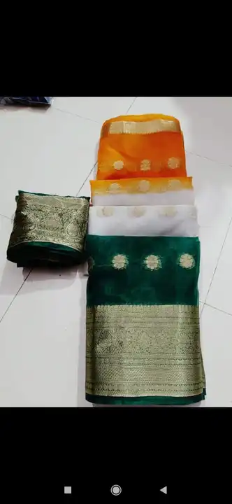 Tringa saree organza fabric zari work  uploaded by FASHION MART on 7/23/2023