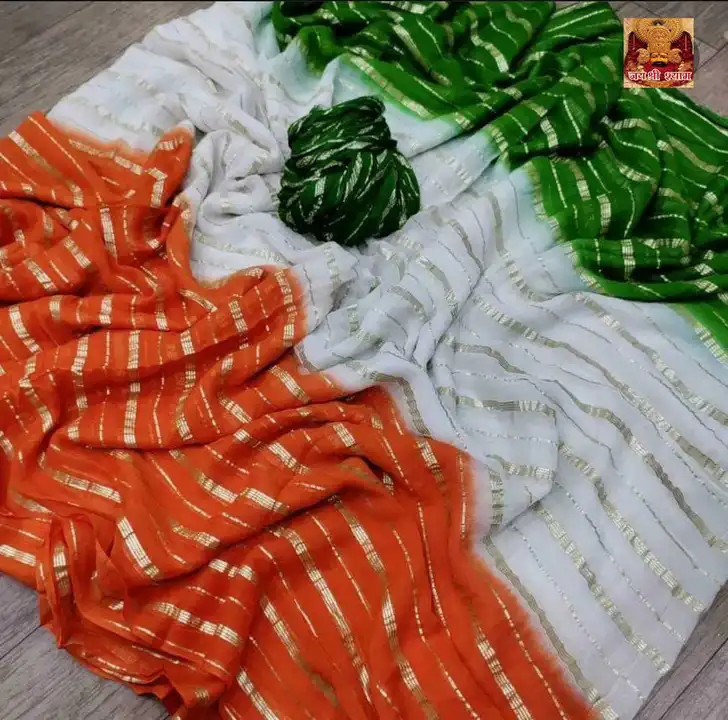 Independent day special saree organza fabric  uploaded by FASHION MART on 7/23/2023