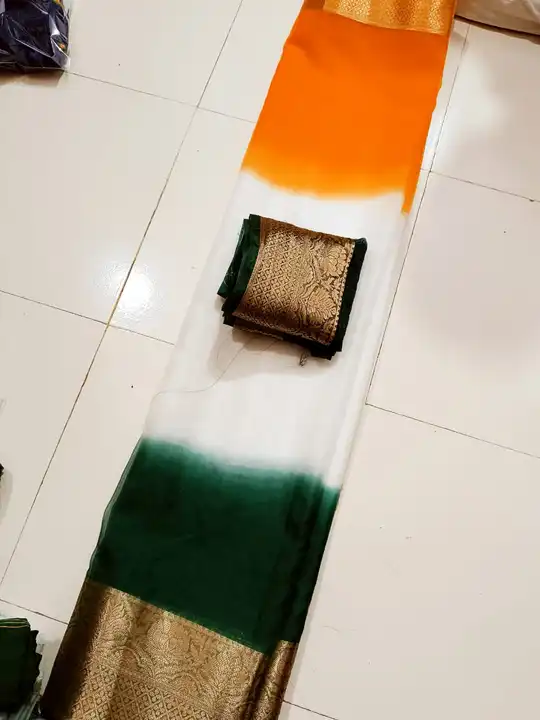 25 August special tiranga saree  uploaded by FASHION MART on 7/23/2023