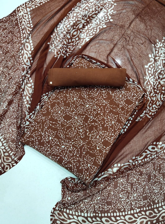 Wax Batik Pure Cotton Chiffon Dupatta Suits uploaded by Star Batik Print on 7/23/2023
