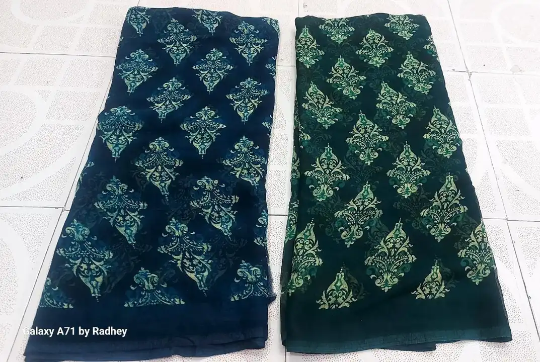 Daily wear chifon saree krs uploaded by pink Rose fashion Store  on 7/24/2023