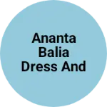 Business logo of Ananta balia dress and saree centre