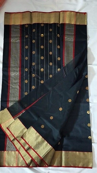 Post image Chanderi cotton silk saree handloom with blouse piece length 6.30 price 2800                      contact 6263481408