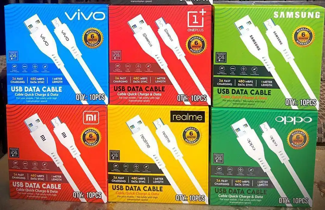 Oppo Vivo Samsung Realme V8 Data Cable  uploaded by Mobile Telecom on 7/24/2023