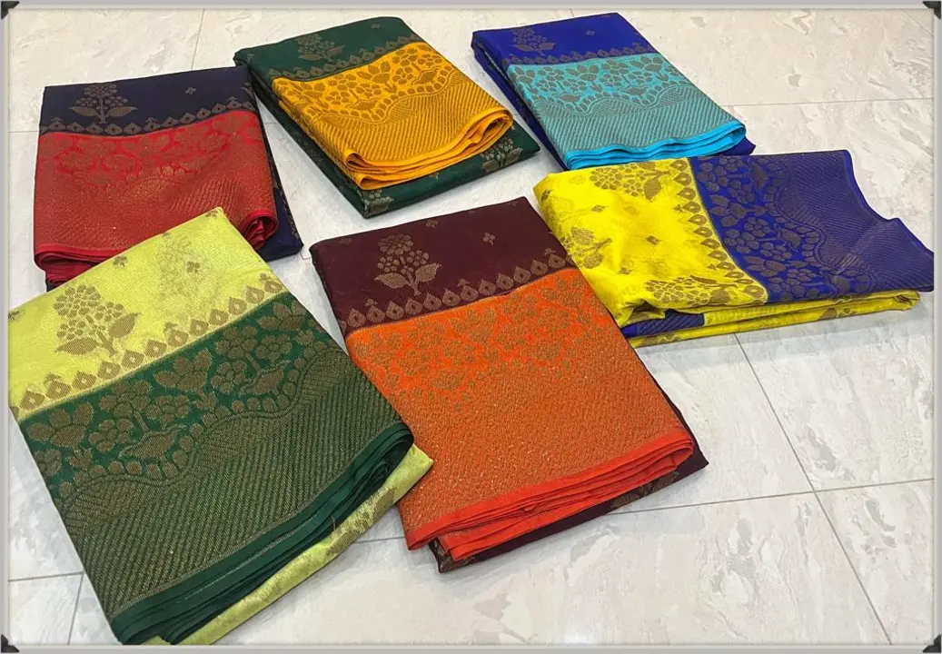 Banarasi semi silk dupiyan saree uploaded by Online selling of sarees  on 7/24/2023