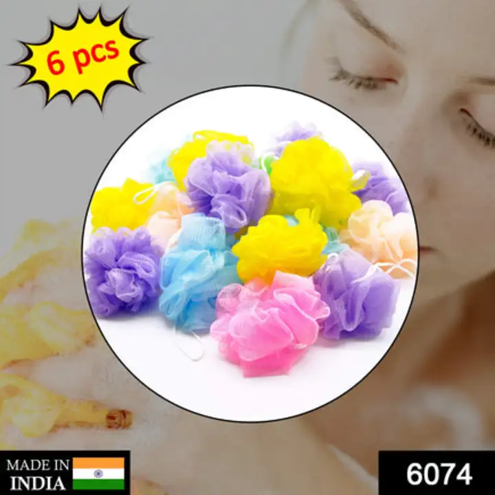 6074 Bath Shower Loofah Sponge Pouf Body Scrubber... uploaded by DeoDap on 7/24/2023