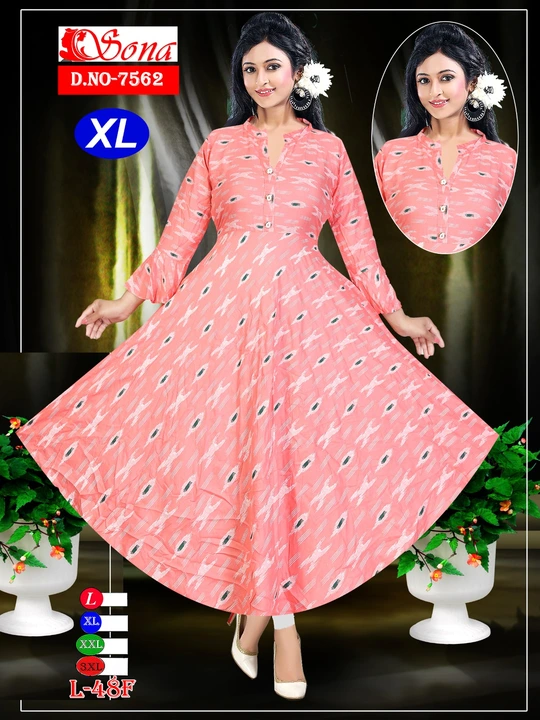 Rayon Frock Kurtis  uploaded by business on 7/24/2023