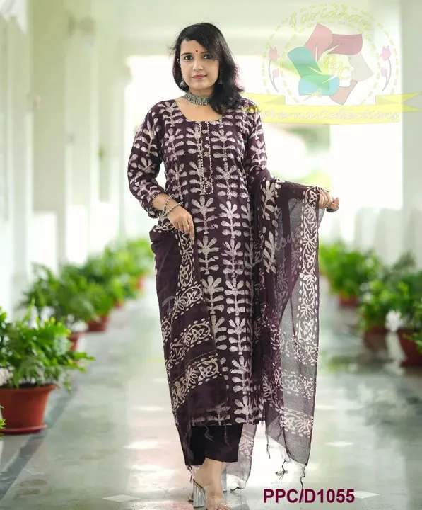 Reyon kurti with pent and dupatta  uploaded by PANIHARI COLLECTION CENTRE on 7/24/2023