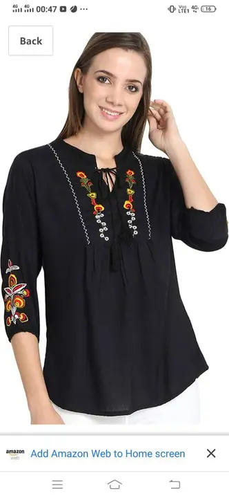 Delux Look womens Rayon
 Price :

Delux Look womens Rayon mbroidery Top
SIZE:, S, M , L, XL, X uploaded by Ganpati handicrafts on 7/24/2023