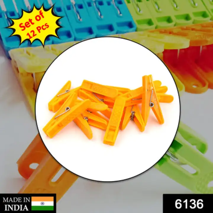 6136 12 Pc Set Cloth Clip used in... uploaded by DeoDap on 7/24/2023