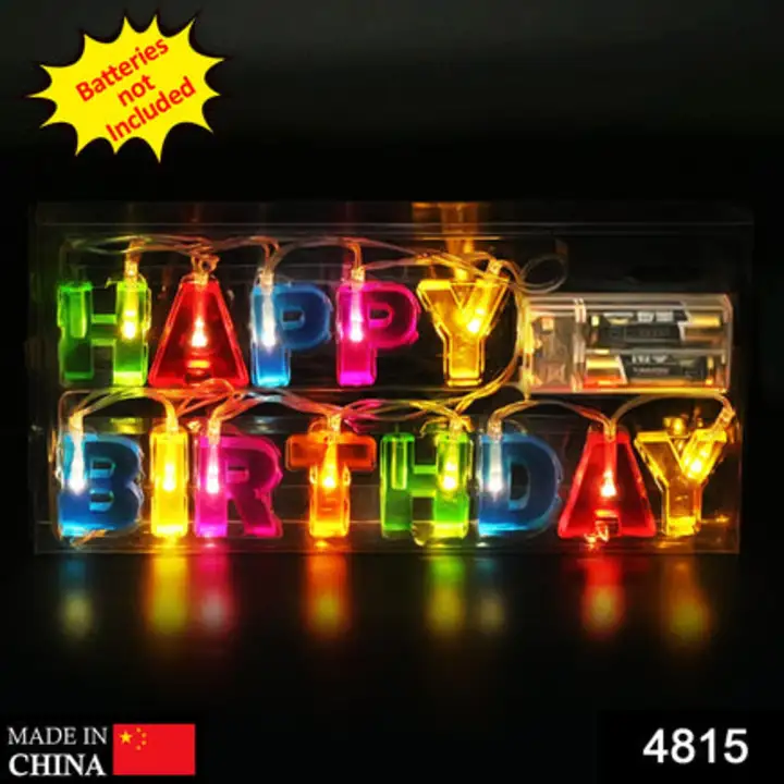 4815 Decoratives Plastic Happy Birthday 13 LED Letter... uploaded by DeoDap on 7/24/2023