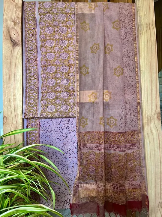 Cotton suit with Kota doriya duptta. uploaded by The print house  on 7/24/2023