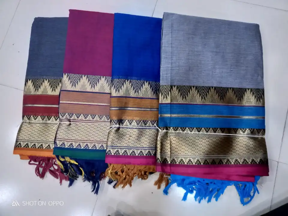 Handloom cotton Unstitched dress material
Mangalgiri Fancy jaquard border
 uploaded by Shv Sh Handloom on 7/24/2023