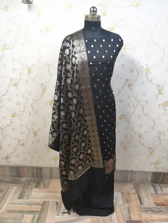 Banarasi Kataan Silk Dyeable Suits uploaded by REGALIA WEAVERS ENTERPRISES on 7/24/2023