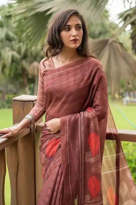 Soft linen cotton saree  uploaded by Suyukti fab on 7/24/2023
