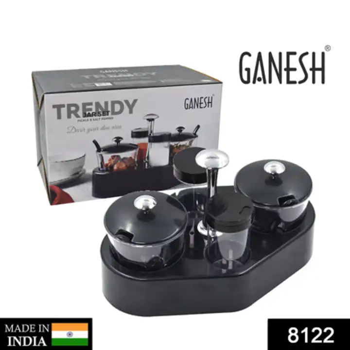 8122 Ganesh rendy Condiment set For Kitchen Transparent... uploaded by DeoDap on 7/24/2023