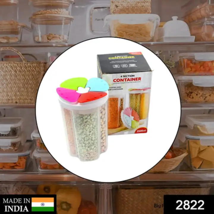 2822 4 Section Storage containers airtight Transparent Food... uploaded by DeoDap on 7/24/2023