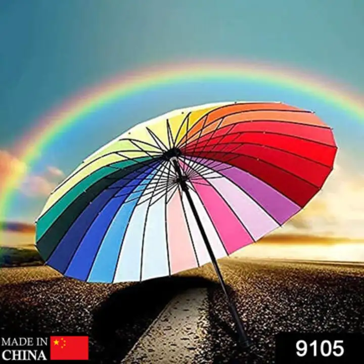 9105 Rainbow Umbrella for Men & Women (Multicolor) uploaded by DeoDap on 7/24/2023
