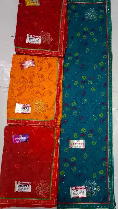 MAA BETI... 
Weightles Padding Discharge
Full Necklace Border With Siroski Butta  uploaded by Brothers branded costumes on 7/24/2023