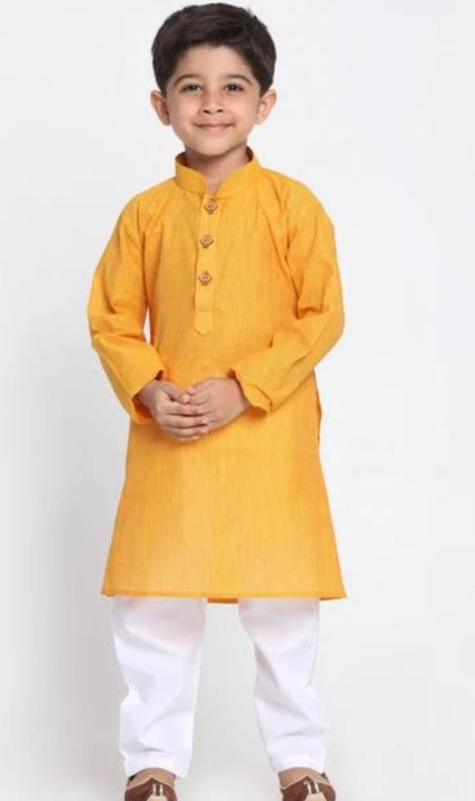 Kids yellow megic kurta pyjama set 1/10 size single box packing uploaded by Shree gurudev collection / 9806507567 on 7/24/2023