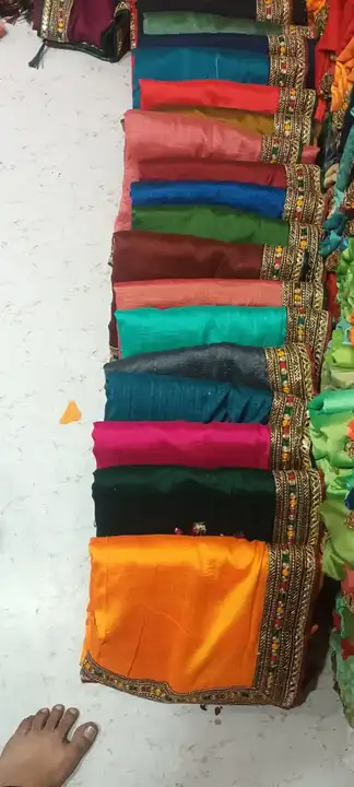 Fancy work sarees  uploaded by Sai siya Ram silk Mills on 7/24/2023