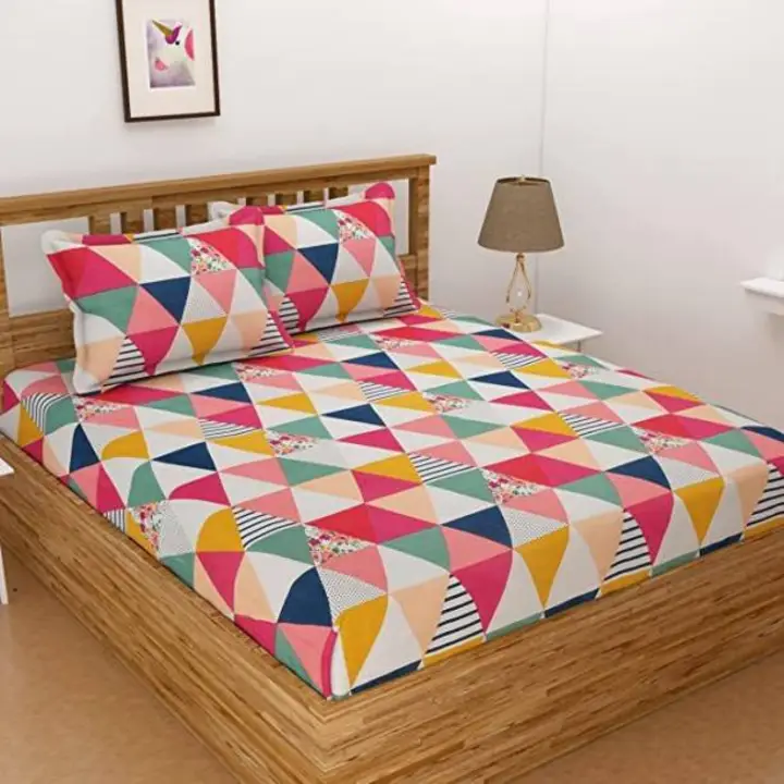 Geeta Enterprises Glace Cotton Attractive Fitted bedsheets uploaded by business on 7/24/2023