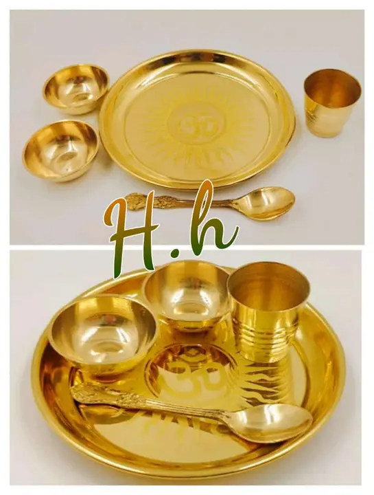Brass Laddu Gopal thali Set uploaded by Hina Handicrafts on 7/24/2023